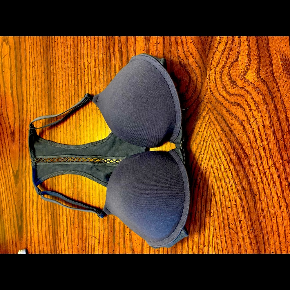 Blue decorative bra